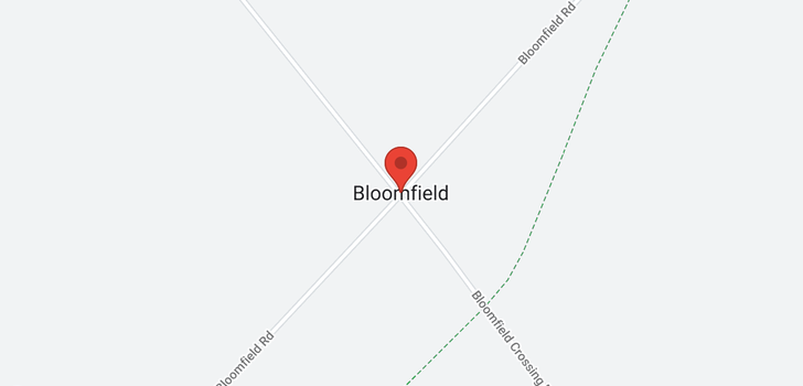 map of 877 Bloomfield Road